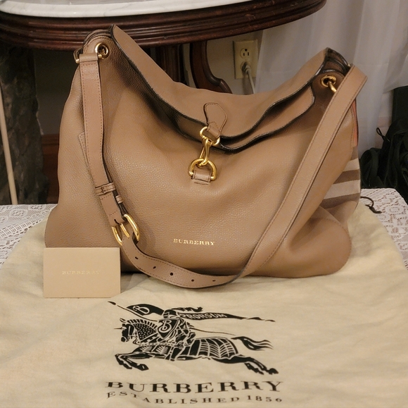 Burberry Handbags - Medium Cornwall Derby House Check Hobo Shoulder Bag